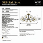 Orb Modern Glass Chandelier - Luxury Nordic LED Pendant - Orbitalis™ Luminescense