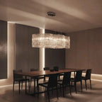 Crystella Modern Luxury LED Crystal Flush-Mount Chandelier Luminescense