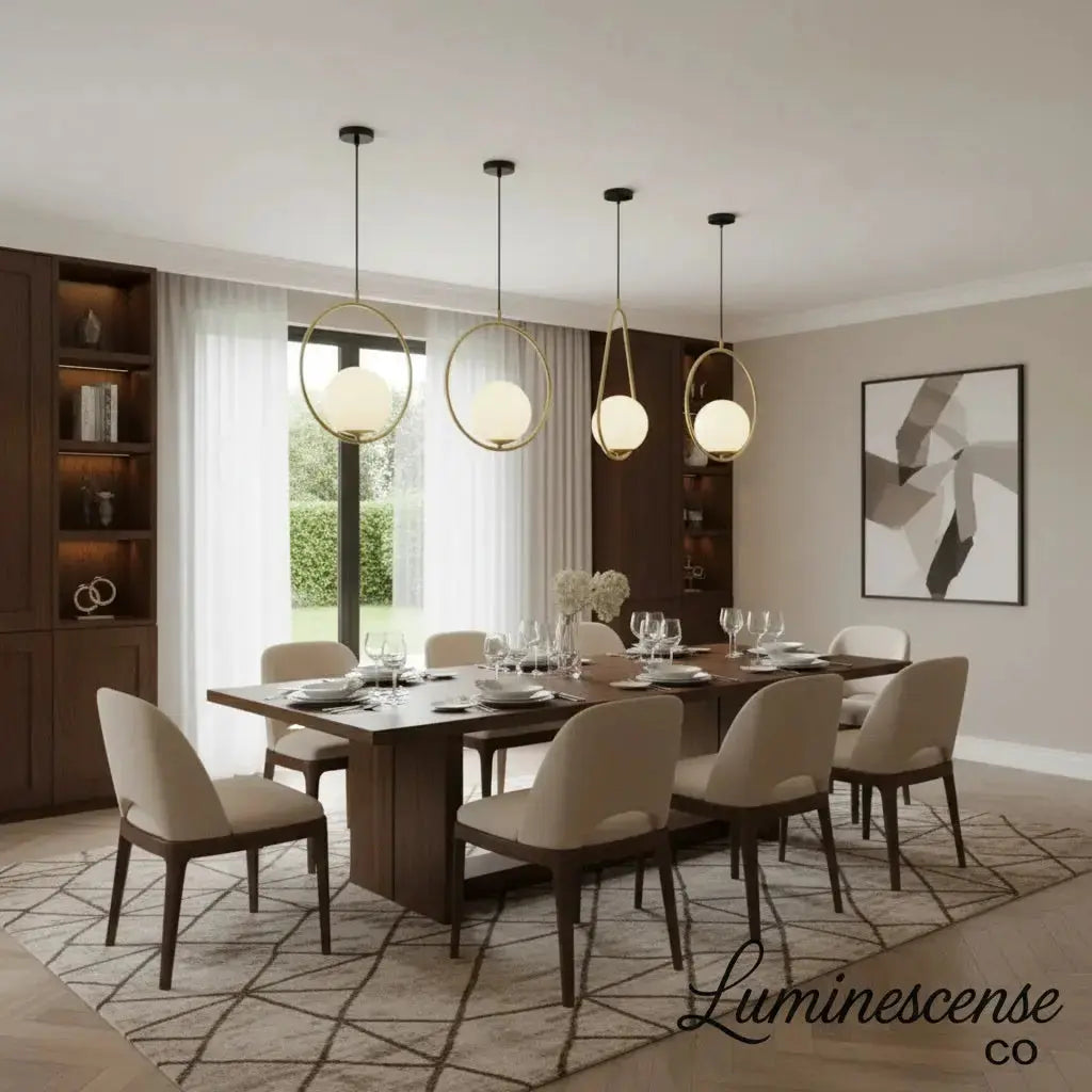 Elara™ Modern Glass Globe Adjustable Pendant Light – Contemporary Lighting Ceiling Fixture Luminescense