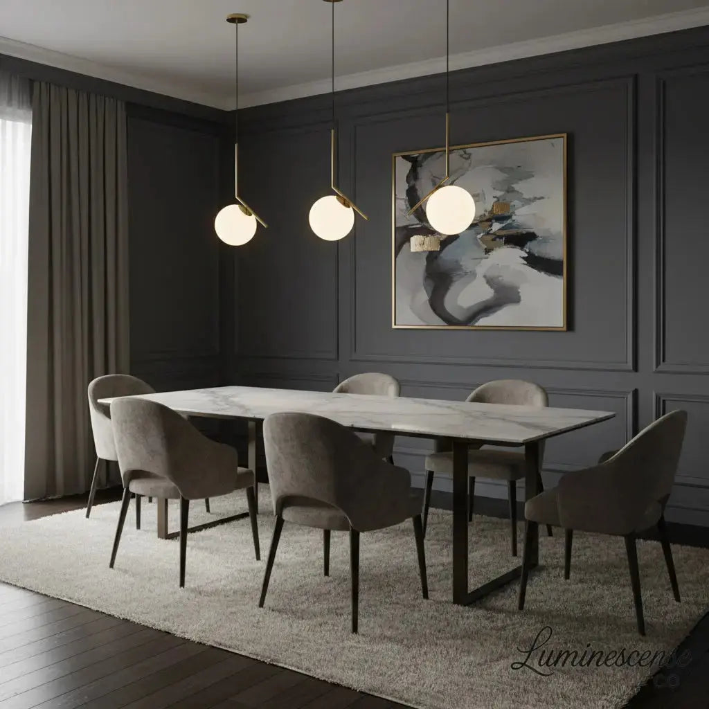 Elara™ Modern Glass Globe Adjustable Pendant Light – Contemporary Lighting Ceiling Fixture Luminescense