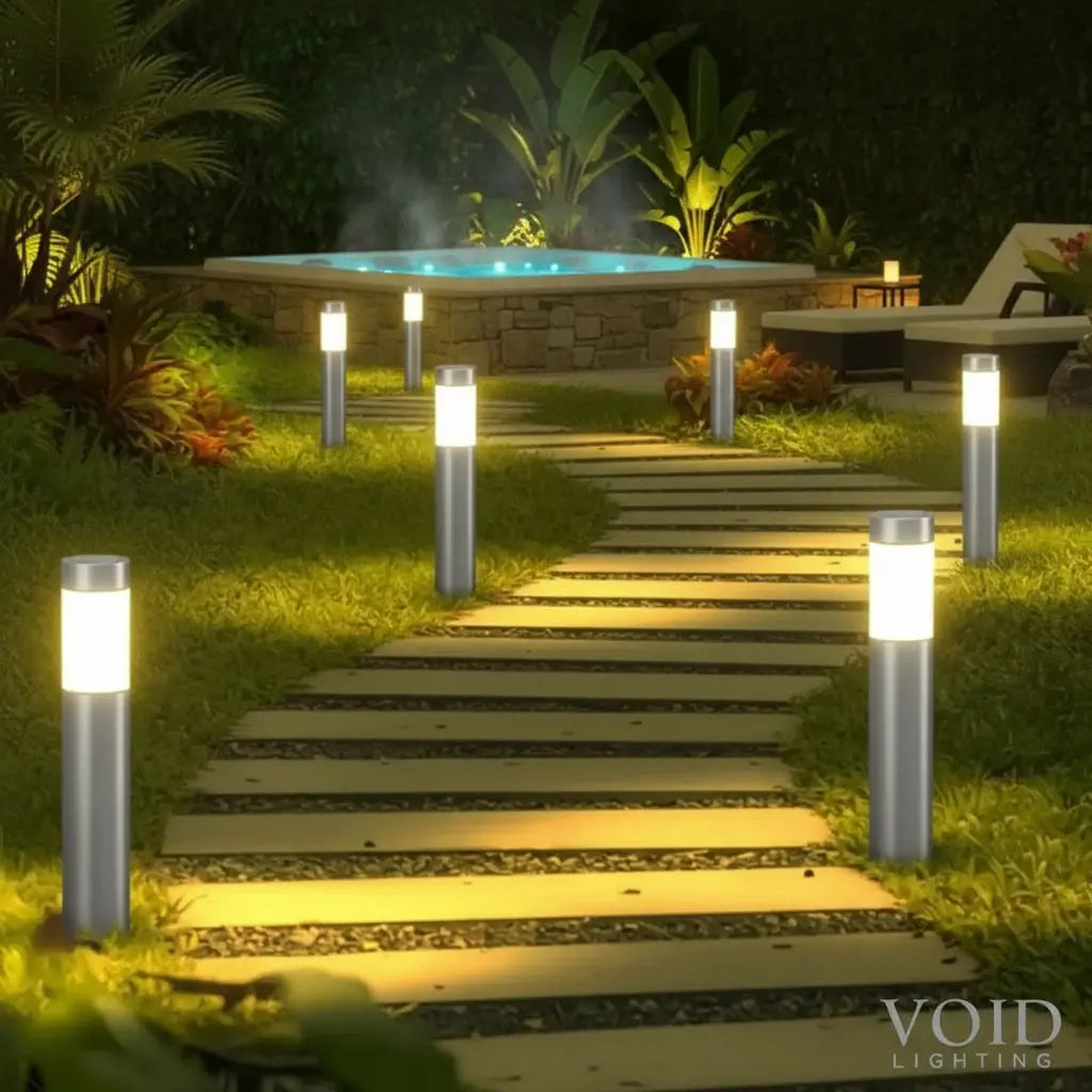 SolarPath™ Stainless Steel Solar Pathway Lights - Modern IP65 Garden & Walkway Lighting - VOID Lighting™ Luminescense