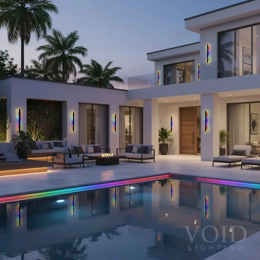 ForgeGlow RGB™ Smart RGB Linear Wall Sconce | Waterproof IP65 Modern LED Bar | App-Controlled Mood Light Luminescense