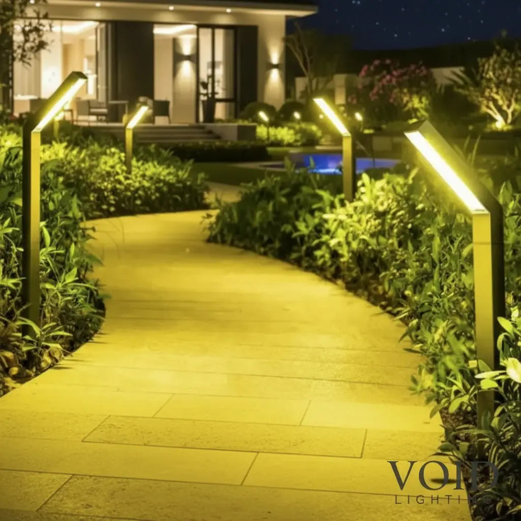 VoidPath™ Solar Pathway Lights - Waterproof Modern LED Garden Lighting - High-Output Walkway Sconce Luminescense