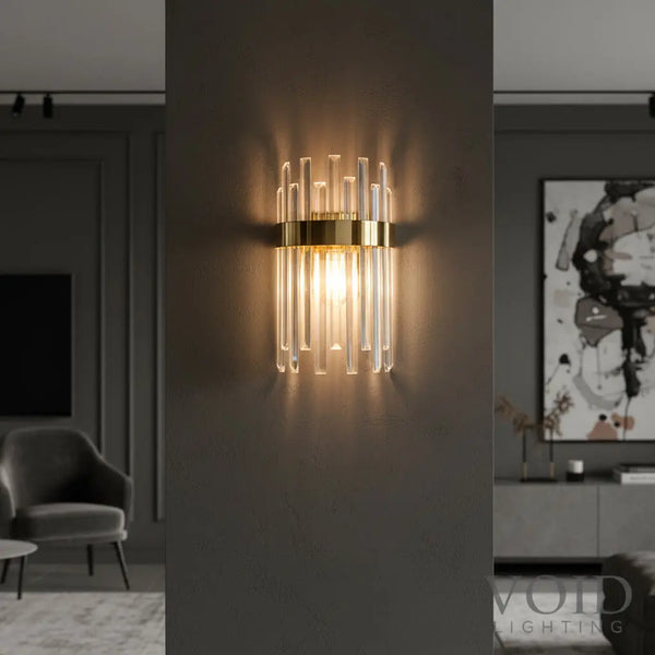 Aurielle™ Crystal Wall Sconce - Gold Void Lighting