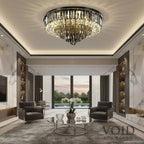 VoidCrysta™ Round Crystal Chandelier - Modern Luxury LED Pendant - VOID Lighting™ Luminescense
