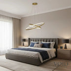 Modern Spiral LED Chandelier - Sculptural Multi-Ring Pendant Light - AstraFlow™ Luminescense
