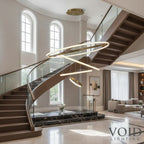 Modern Spiral LED Chandelier - Sculptural Multi-Ring Pendant Light - AstraFlow™ Luminescense