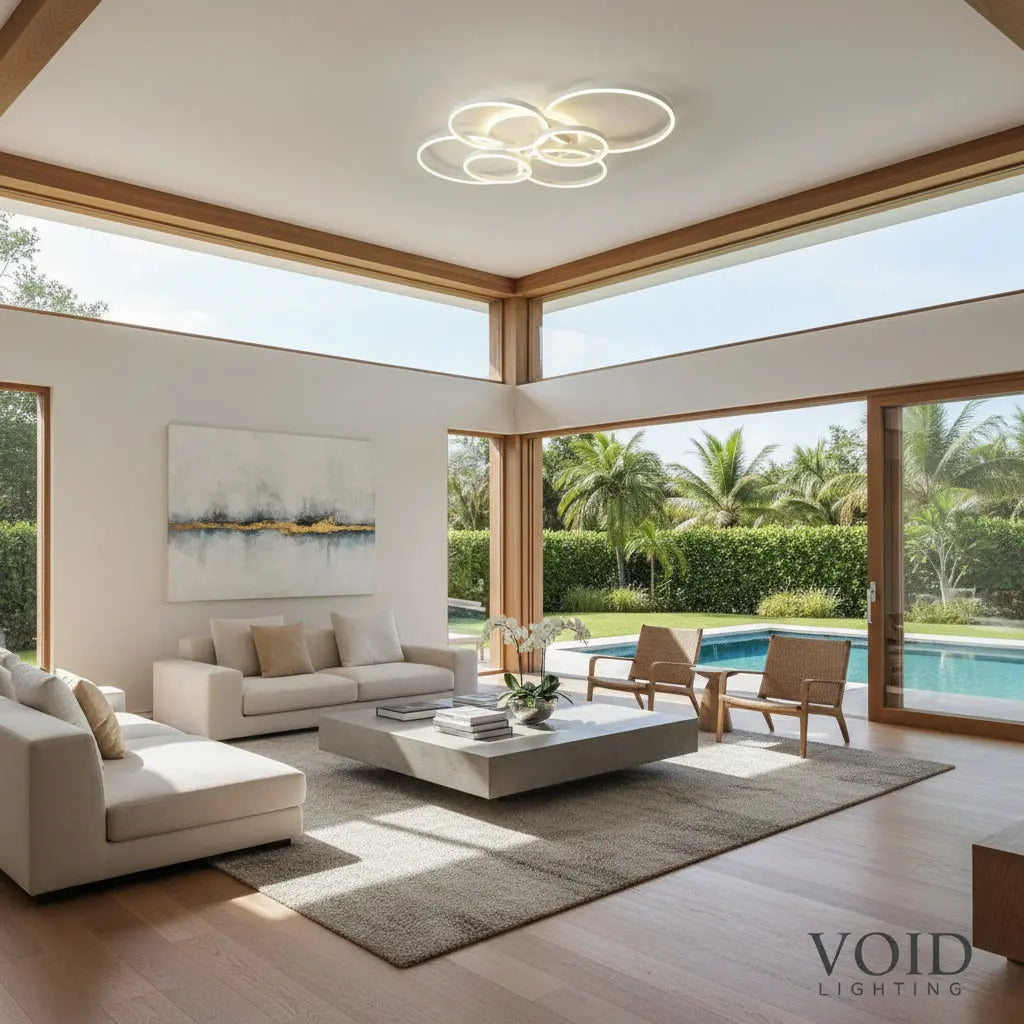 VoidFlow™ Modern Multi-Ring LED Chandelier - Luxury Dimmable Ceiling Light - VOID Lighting™ Luminescense