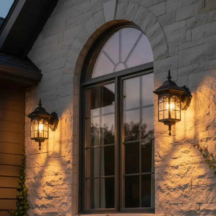 VintageLux™ Solar Outdoor Wall Lantern – Waterproof European-Style Solar Exterior Wall Light Luminescense
