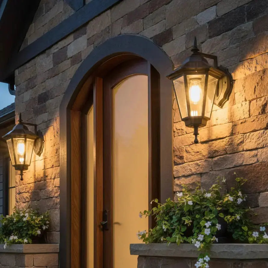 VintageLux™ Solar Outdoor Wall Lantern – Waterproof European-Style Solar Exterior Wall Light Luminescense