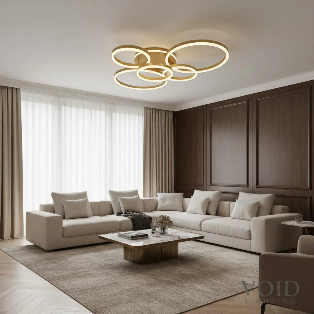 Modern Minimalist Semi-Flush Ceiling Light - Luxury LED Ceiling Light - AeroGlow™ Luminescense