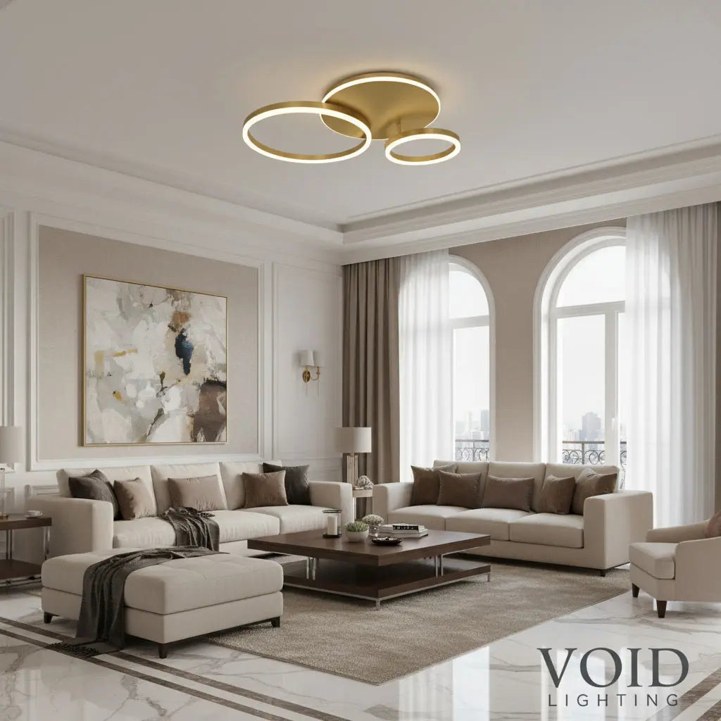 Modern Minimalist Semi-Flush Ceiling Light - Luxury LED Ceiling Light - AeroGlow™ Luminescense