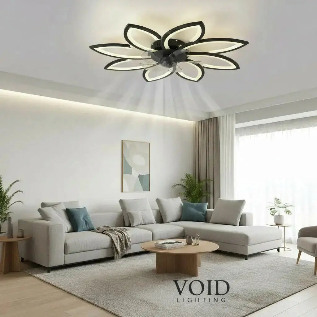 Modern LED Petal Ceiling Fan With Remote - Silent Flower Fan Light - PetaLuxe™ Luminescense