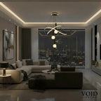 Modern Spiral LED Chandelier - Sculptural Helix Pendant Light - HelixAura™ Luminescense