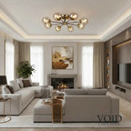 Modern Glass Orb Chandelier - Luxury Nordic LED Pendant - Orbitalis™ Luminescense