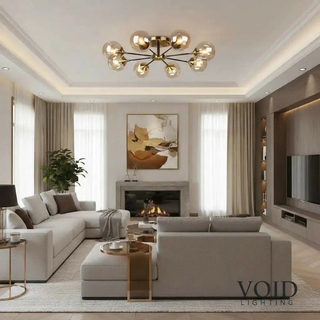 Modern Glass Orb Chandelier - Luxury Nordic LED Pendant - Orbitalis™ Luminescense