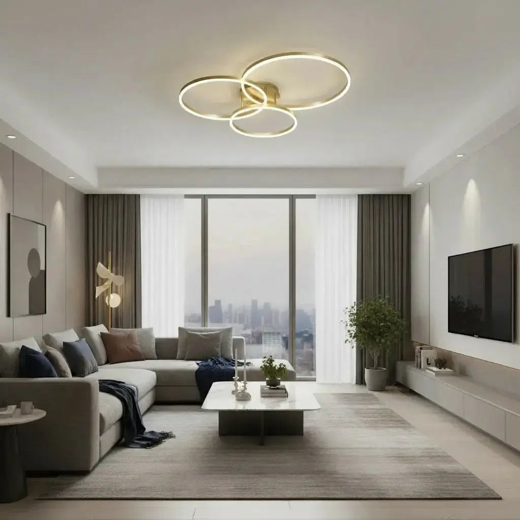 Modern Minimalist Ceiling Light - Luxury LED Semi-Flush Mount - AeroGlow™ Luminescense