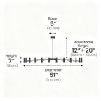 Strandor™ Modern LED Chandelier – Adjustable Multi-Arm Ceiling Light Luminescense