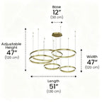 VoidHalo™ Modern LED Ring Pendant - Multi-Ring Luxury Minimalist Chandelier - VOID Lighting™ Luminescense