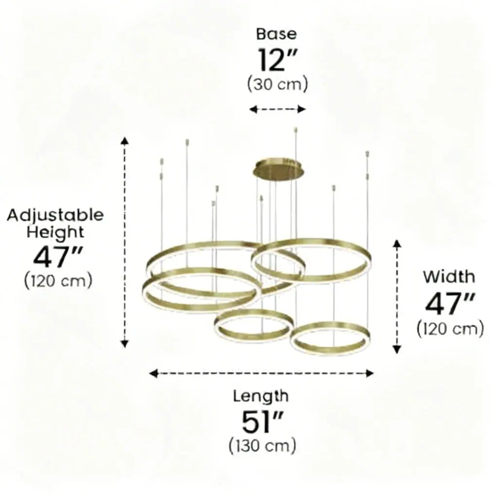VoidHalo™ Modern LED Ring Pendant - Multi-Ring Luxury Minimalist Chandelier - VOID Lighting™ Luminescense