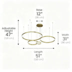 VoidHalo™ Modern LED Ring Pendant - Multi-Ring Luxury Minimalist Chandelier - VOID Lighting™ Luminescense