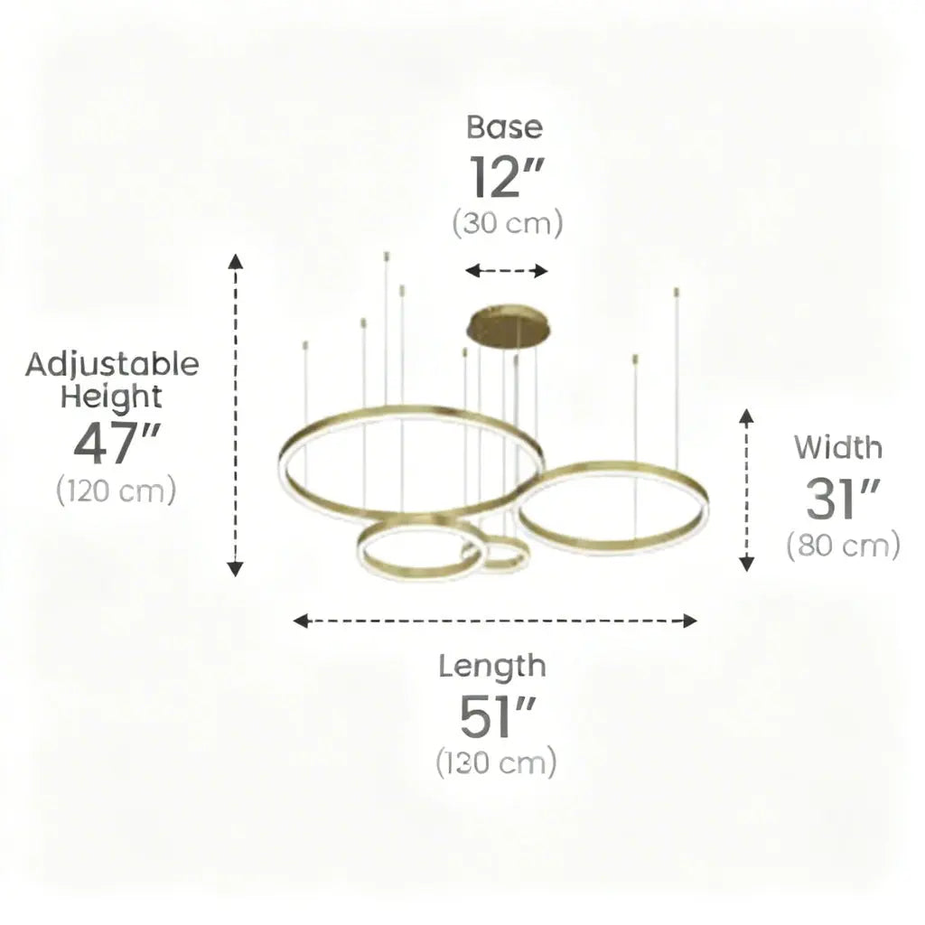 VoidHalo™ Modern LED Ring Pendant - Multi-Ring Luxury Minimalist Chandelier - VOID Lighting™ Luminescense