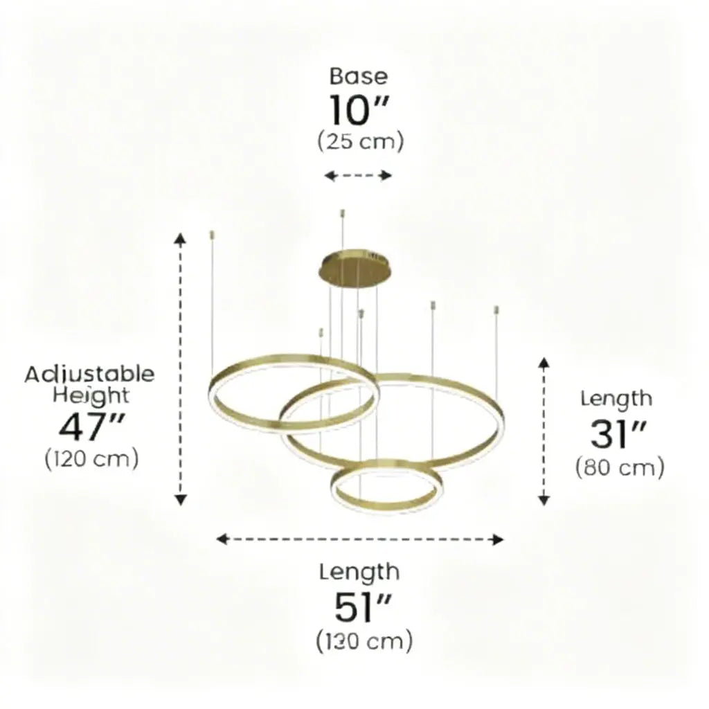 VoidHalo™ Modern LED Ring Pendant - Multi-Ring Luxury Minimalist Chandelier - VOID Lighting™ Luminescense