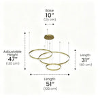 VoidHalo™ Modern LED Ring Pendant - Multi-Ring Luxury Minimalist Chandelier - VOID Lighting™ Luminescense