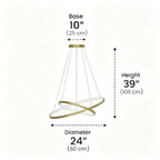 Modern Spiral LED Chandelier - Sculptural Multi-Ring Pendant Light - AstraFlow™ Luminescense