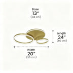 Modern Minimalist Semi-Flush Ceiling Light - Luxury LED Ceiling Light - AeroGlow™ Luminescense