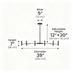 Strandor™ Modern LED Chandelier – Adjustable Multi-Arm Ceiling Light Luminescense