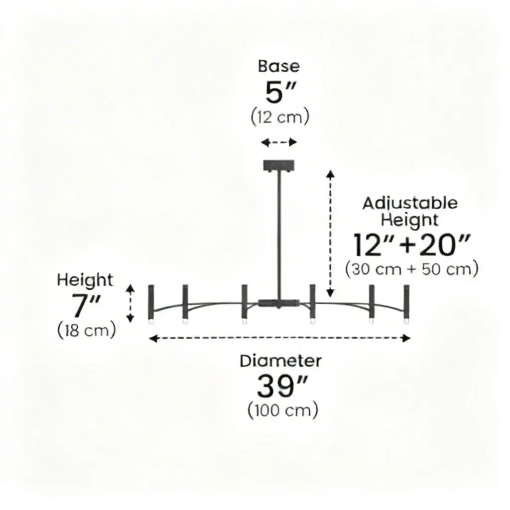 Strandor™ Modern LED Chandelier – Adjustable Multi-Arm Ceiling Light Luminescense