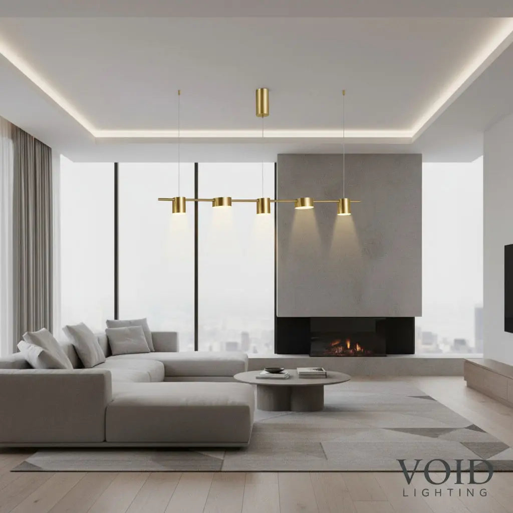 Modern Nordic Linear Chandelier - Adjustable LED Pendant Light - AureliaBeam™ Luminescense