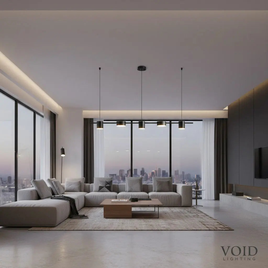 Modern Nordic Linear Chandelier - Adjustable LED Pendant Light - AureliaBeam™ Luminescense