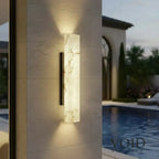 VoidMarble™ Luxury Outdoor Wall Sconce - Modern Marble & LED Exterior Light - VOID Lighting™ Luminescense