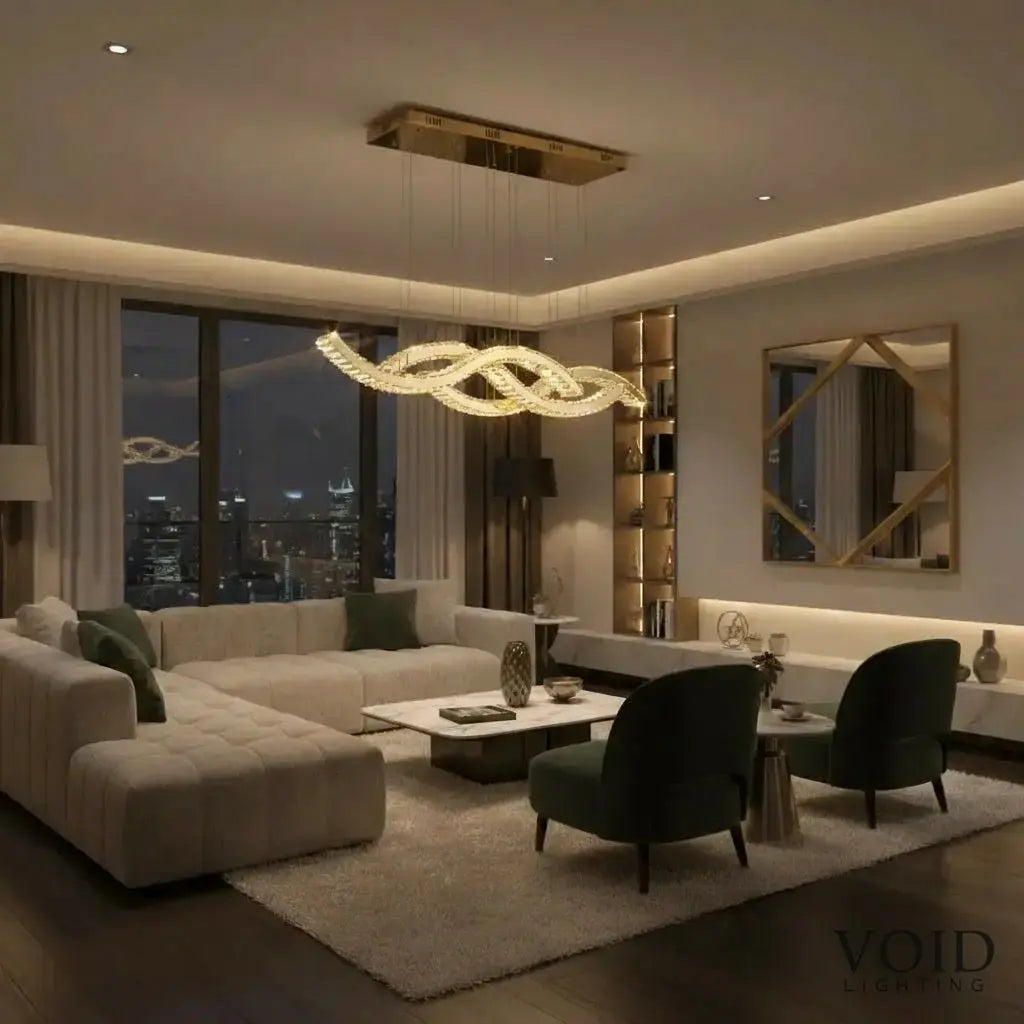 VoidOptic™ Smart Crystal Pendant Light - Luxury LED Modern Chandelier - VOID Lighting™ Luminescense