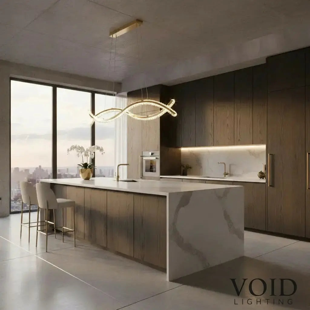 VoidOptic™ Smart Crystal Pendant Light - Luxury LED Modern Chandelier - VOID Lighting™ Luminescense