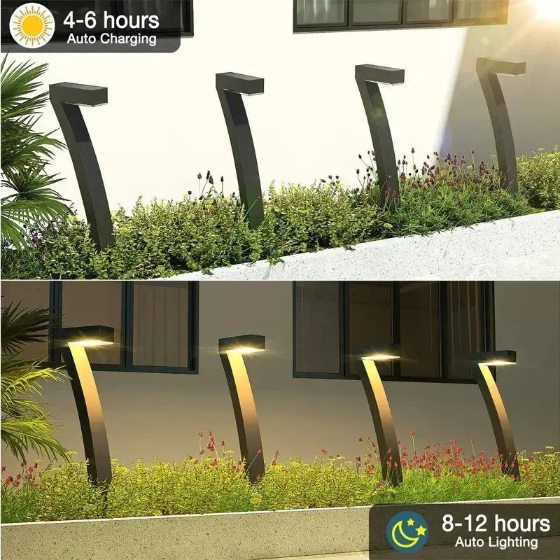 LumiPath™ Modern Outdoor Pathway Lights – Weatherproof Auto On/Off Solar Lighting Luminescense
