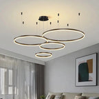 LumaHalo™ Modern LED Ring Pendant Light – Dimmable Luxury Minimalist Chandelier Luminescense