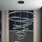 HelixAura™ Modern Spiral LED Chandelier – Dimmable Sculptural Pendant Light Luminescense