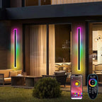 The Chroma Line™ Smart RGB Linear Wall Sconce | Waterproof IP65 Modern LED Bar | App-Controlled Mood Light Luminescense