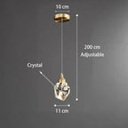 Virello™ Crystal Drop Pendant Light - K-Crystal Linear Chandelier Luminescense