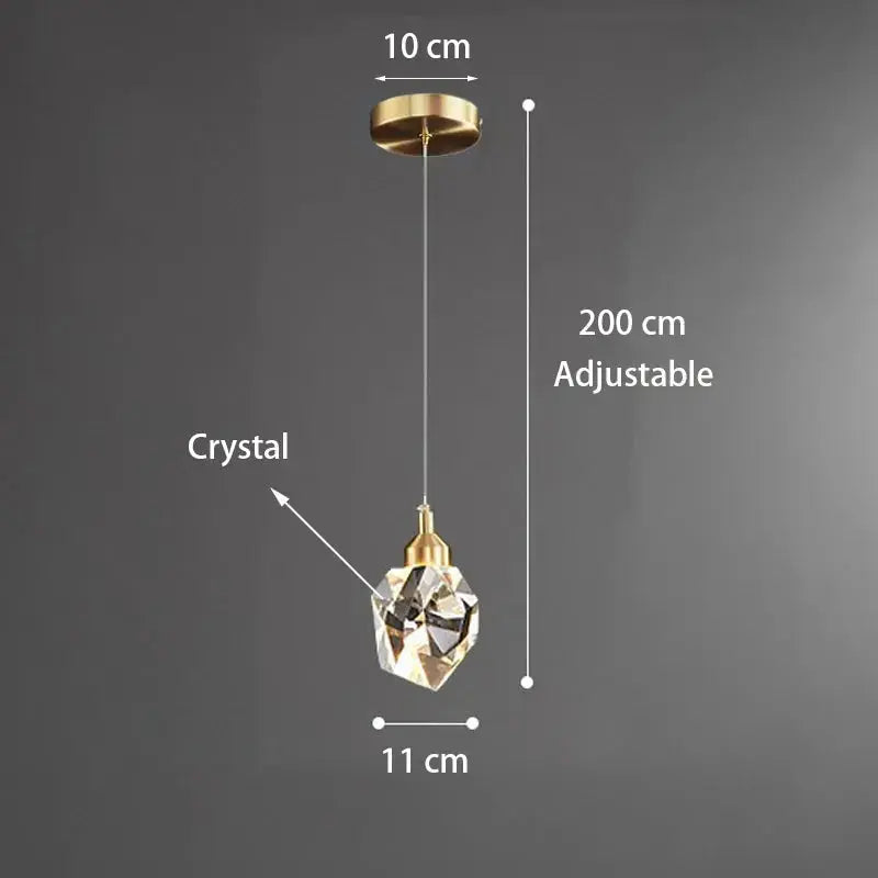 Virello™ Crystal Drop Pendant Light - K-Crystal Linear Chandelier Luminescense