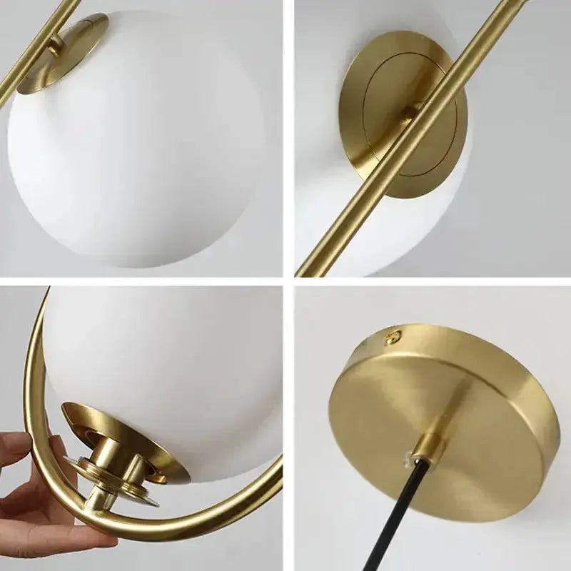 Elara™ Modern Glass Globe Adjustable Pendant Light – Minimalist Art Deco Ceiling Fixture Luminescense