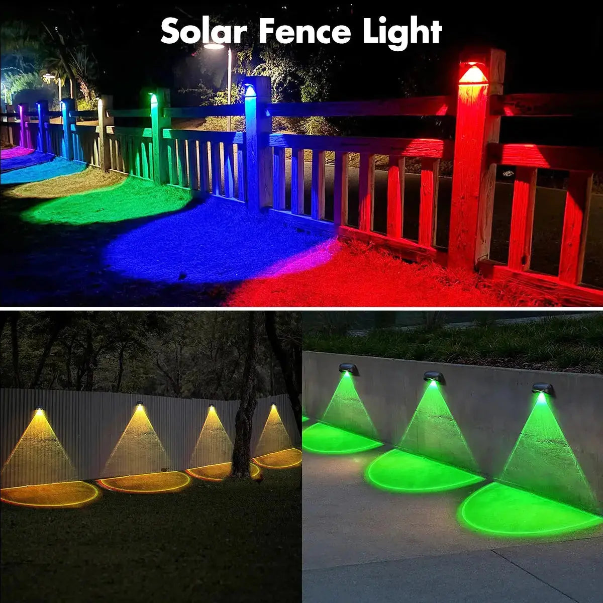 LumaFence™ Solar LED Fence Lights (4-Pack / 6-Pack) – Outdoor RGB Wall & Garden Accent Lighting Luminescense