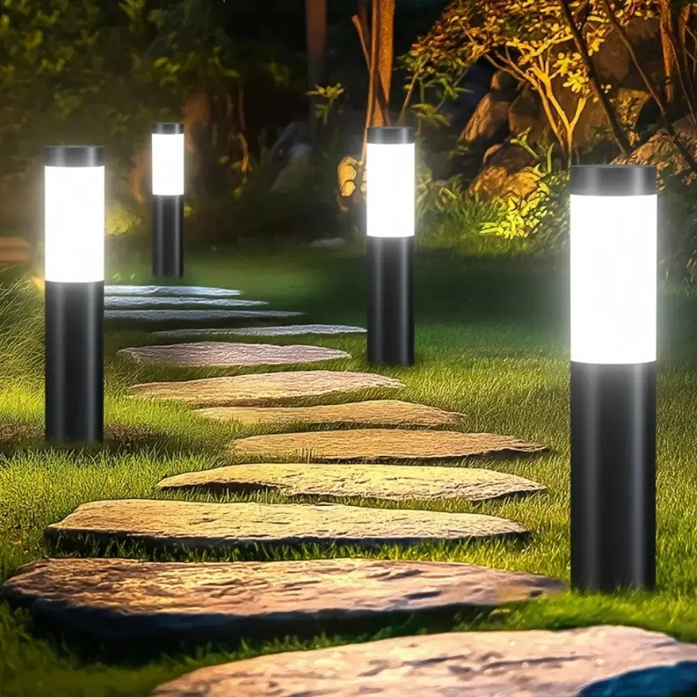 SolarPath™ Stainless Steel Outdoor Path Lights – Modern IP65 Garden & Walkway Lighting (Small & Large) Luminescense