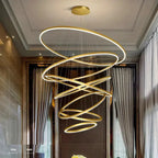 HelixAura™ Modern Spiral LED Chandelier – Dimmable Sculptural Pendant Light Luminescense