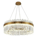 Aurielle™ Modern Crystal LED Chandelier – Luxury Gold Pendant Light Luminescense
