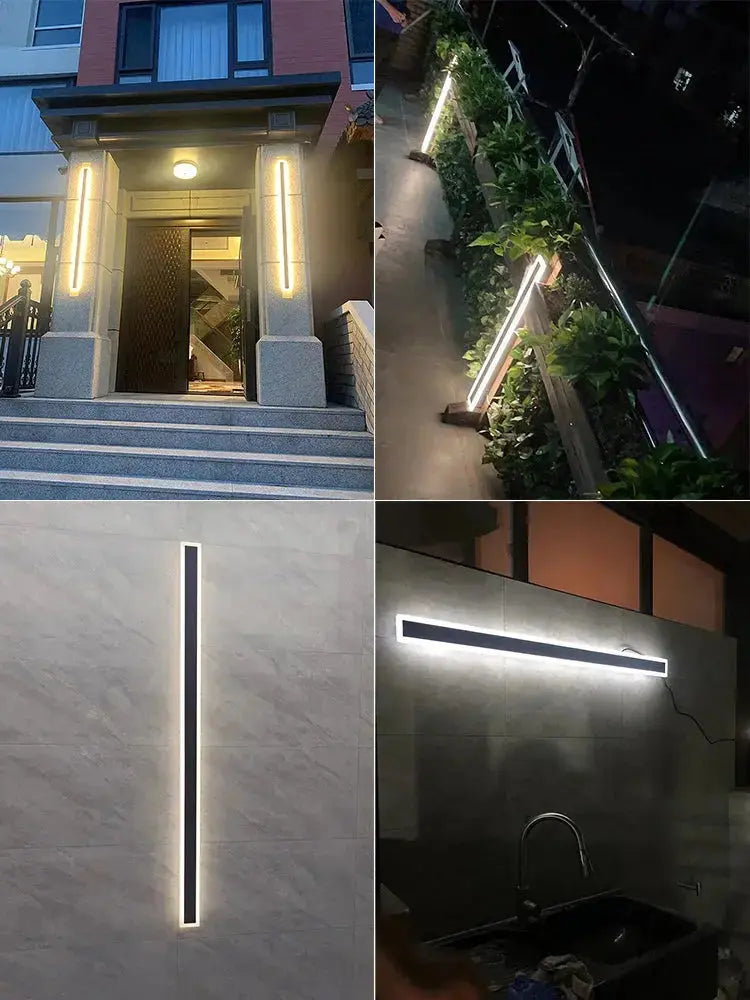 ForgeGlow™ Modern Outdoor LED Wall Light – IP65 Waterproof Linear Exterior Sconce Luminescense