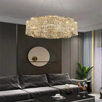 Crystella Modern Luxury LED Crystal Flush-Mount Chandelier Luminescense